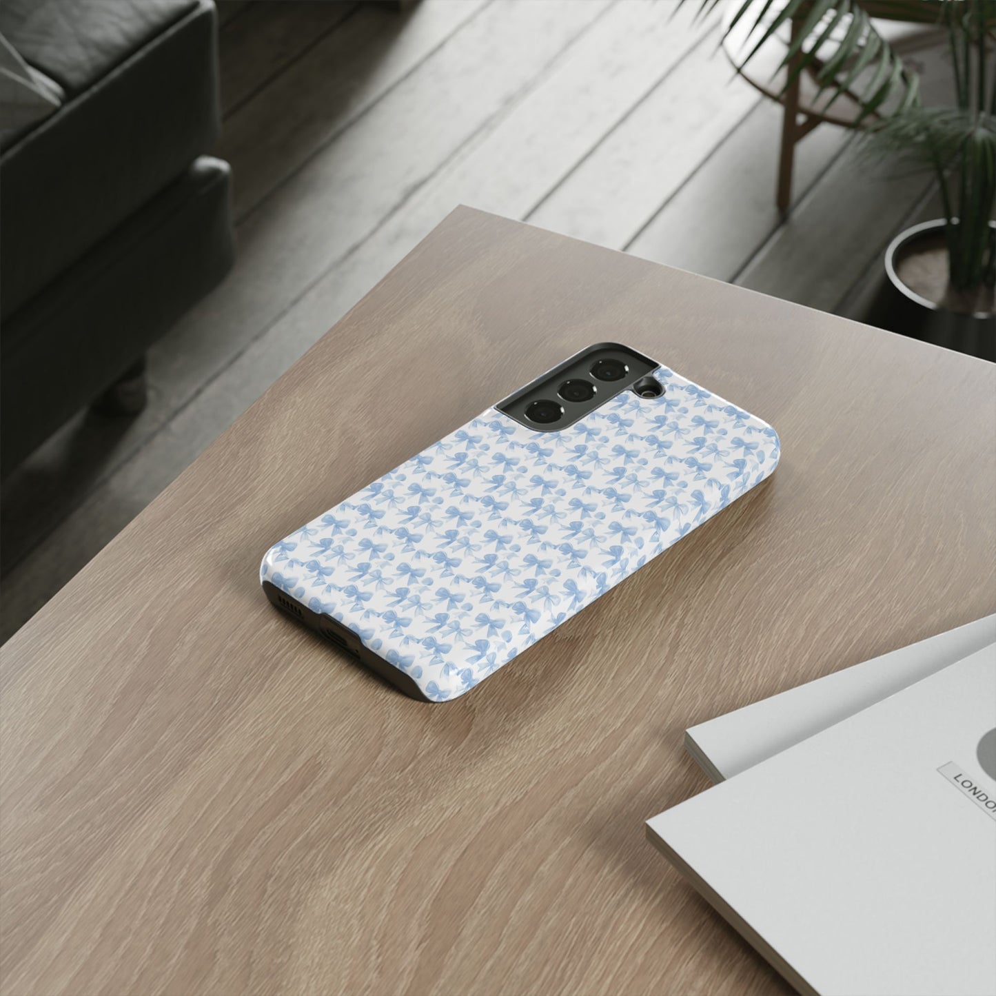 Blue Bow - Phone Case