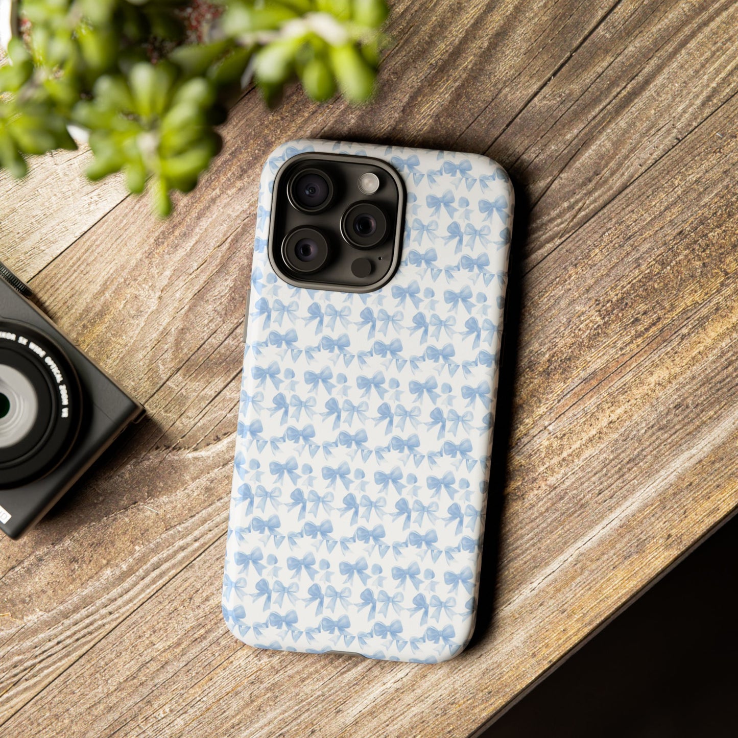 Blue Bow - Phone Case