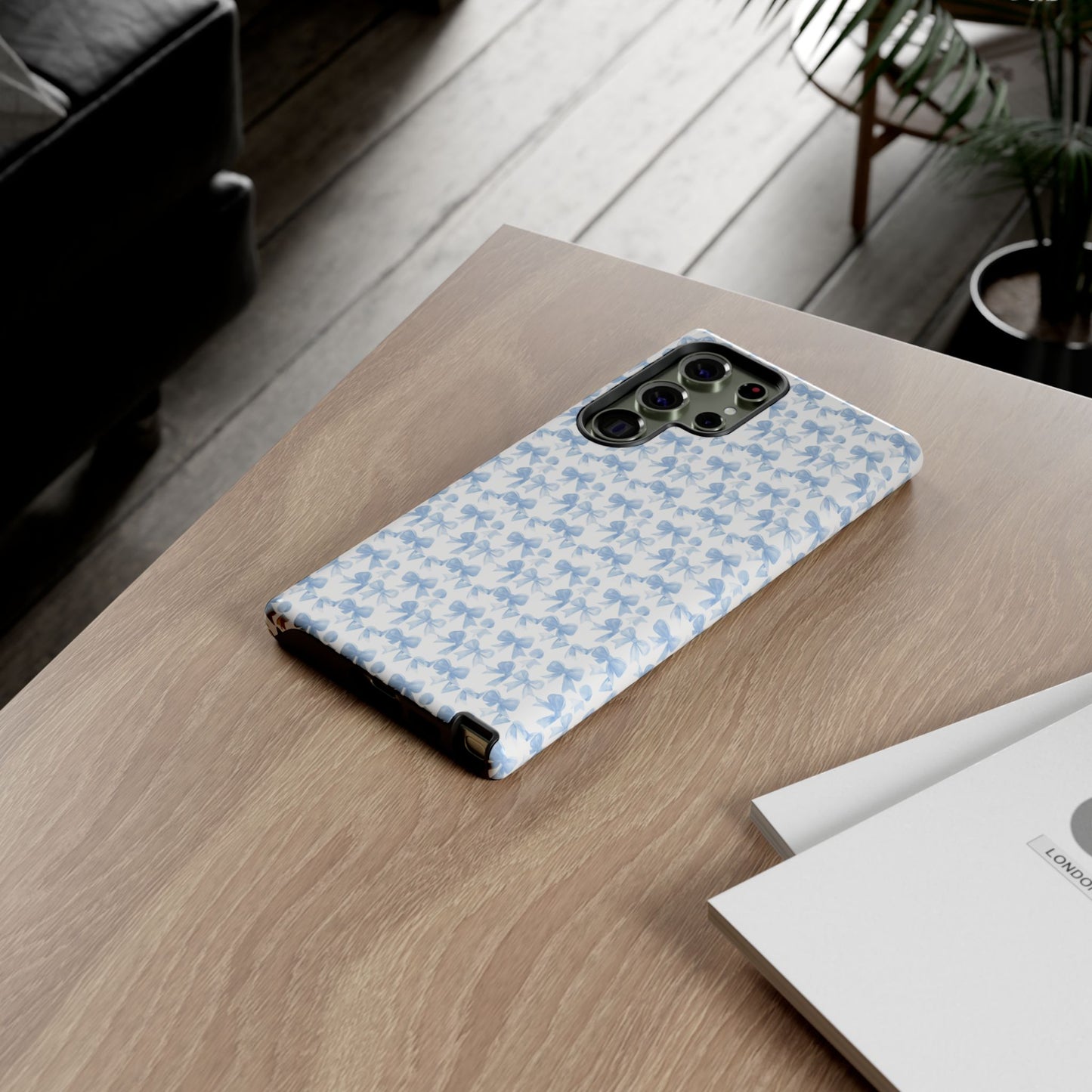 Blue Bow - Phone Case
