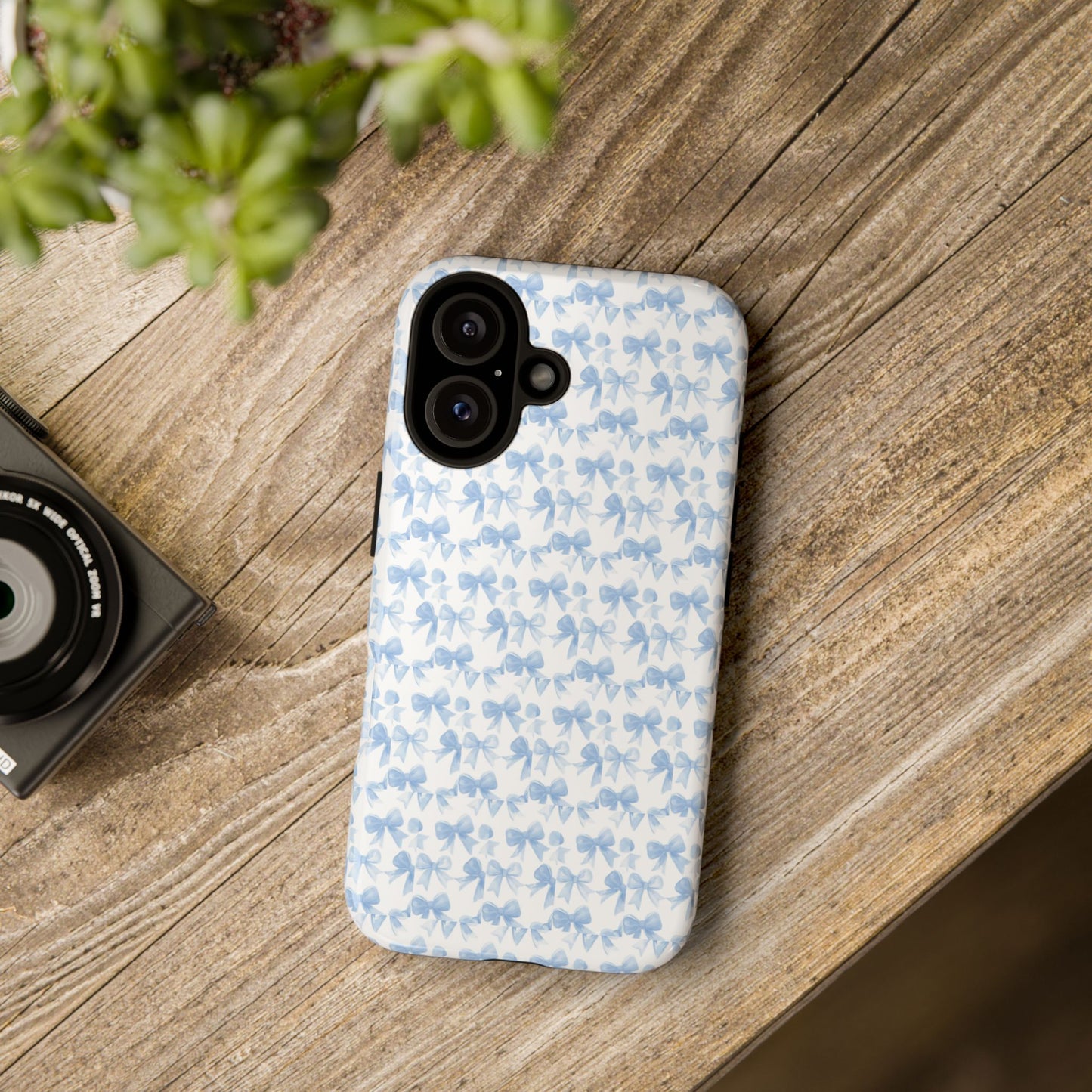 Blue Bow - Phone Case