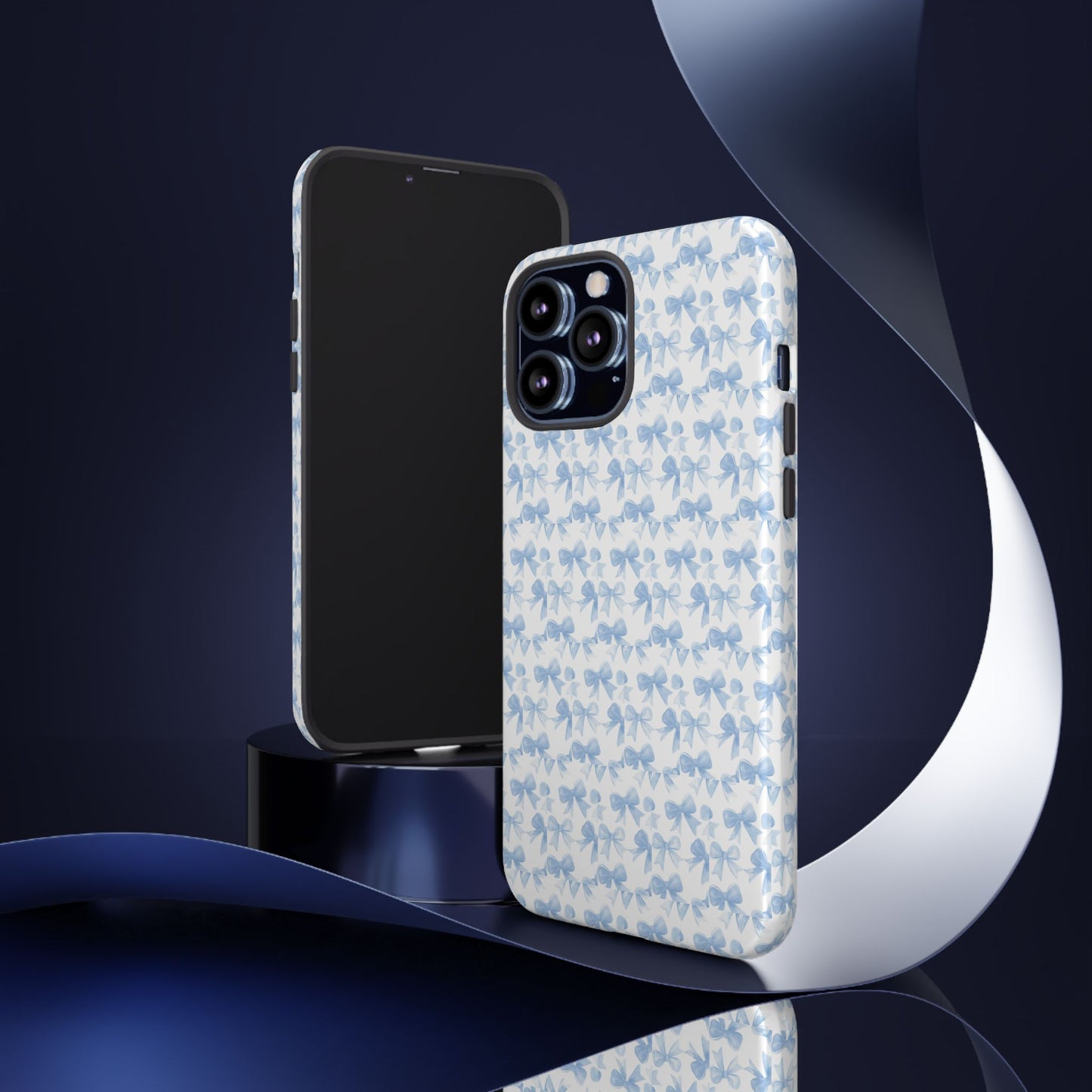 Blue Bow - Phone Case