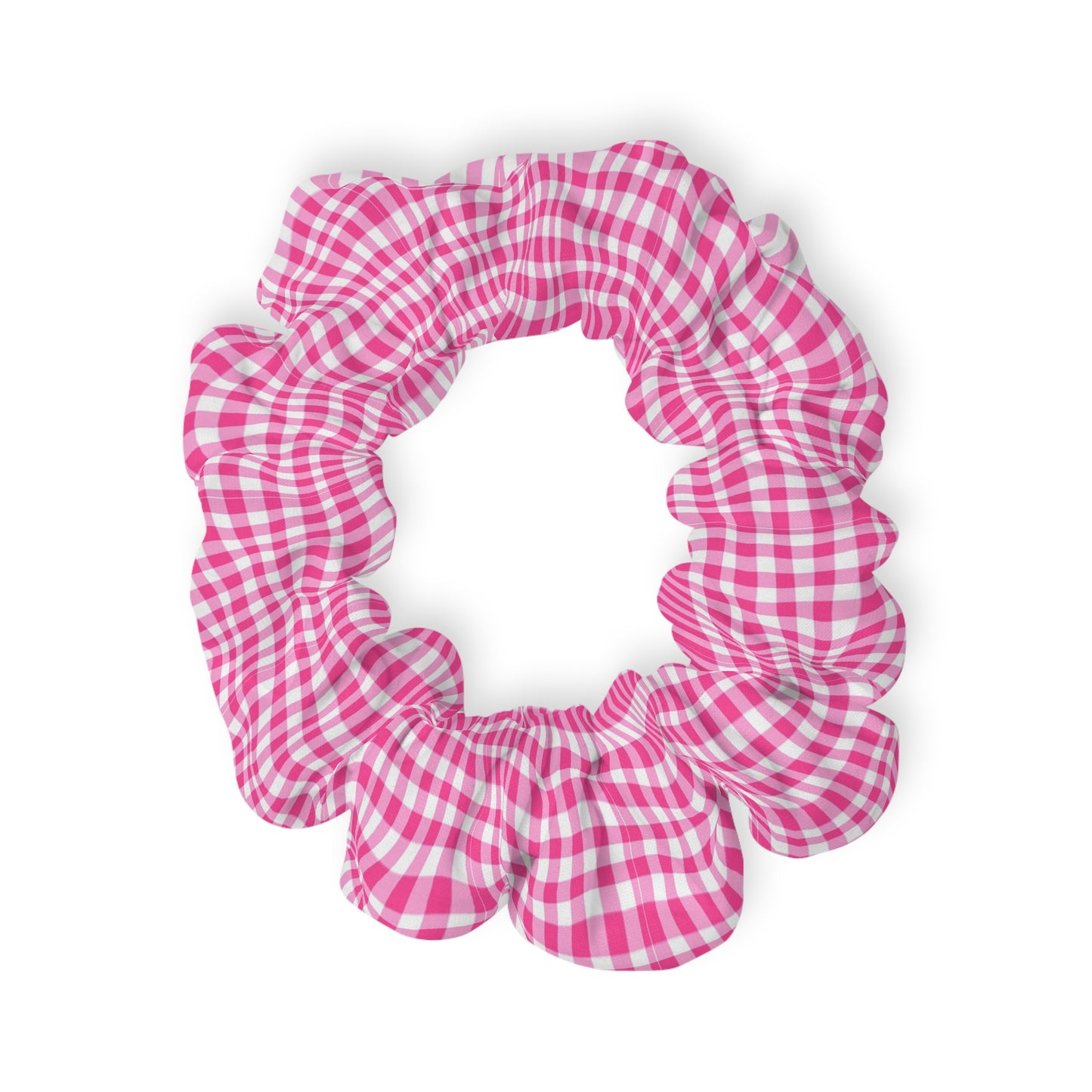 Pink TARTAN TWIST-Scrunchie