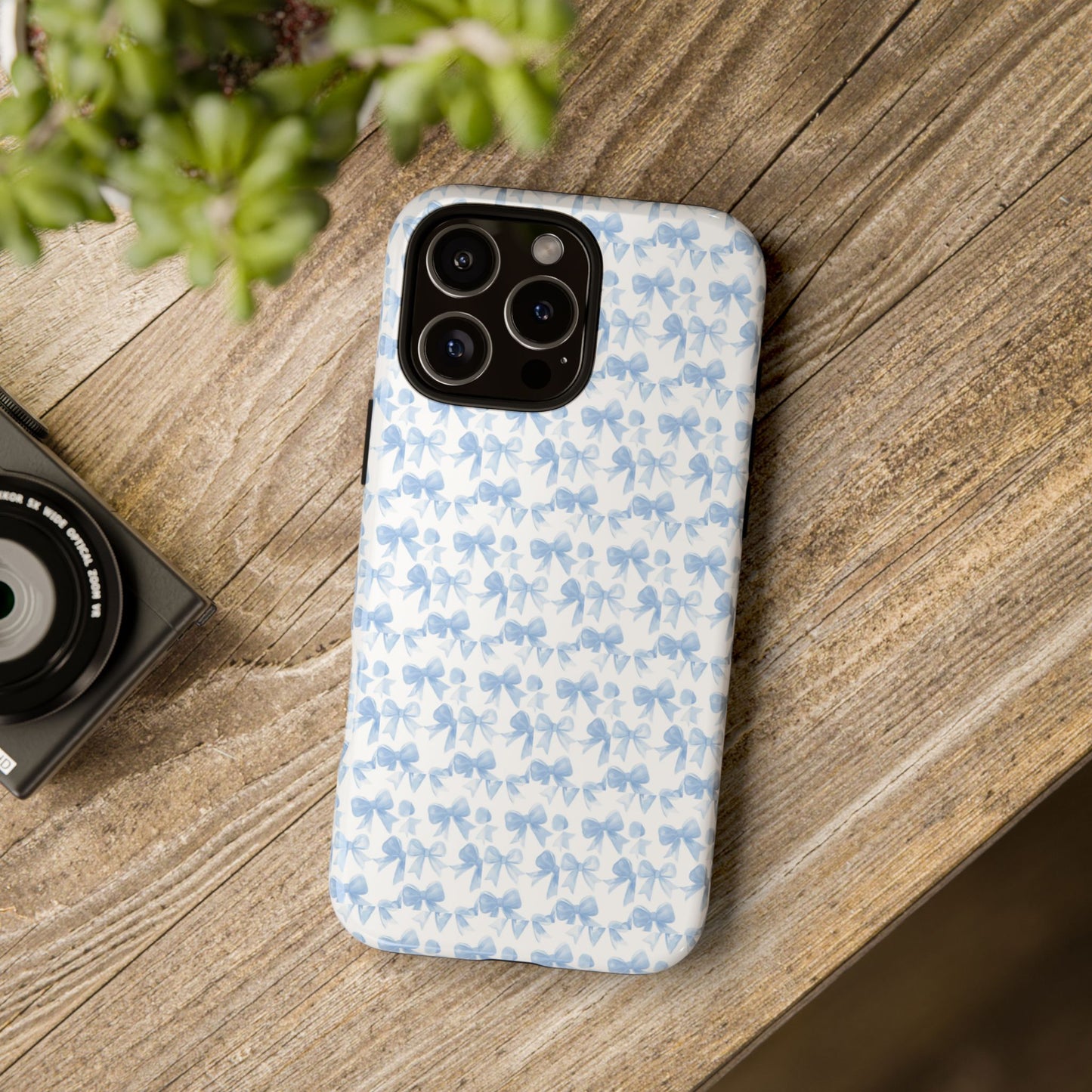 Blue Bow - Phone Case