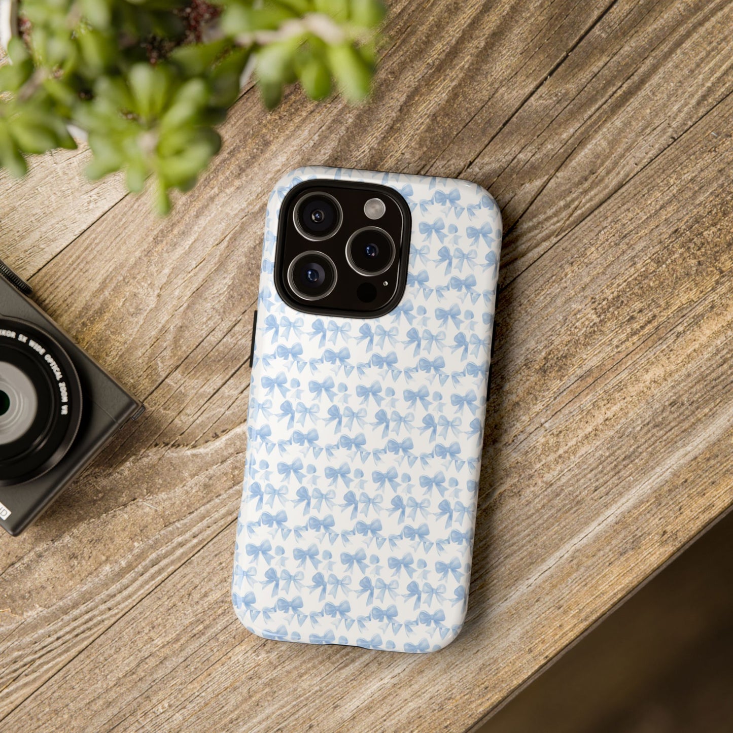 Blue Bow - Phone Case