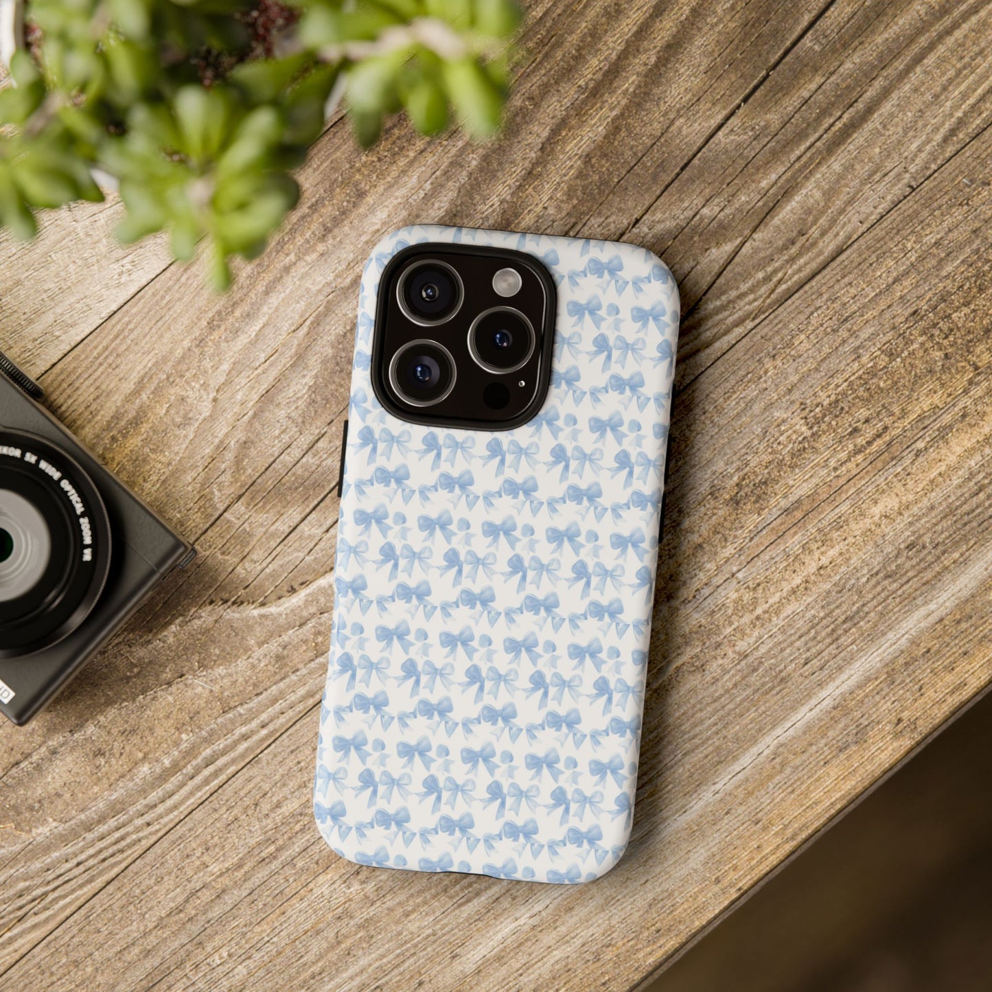 Blue Bow - Phone Case