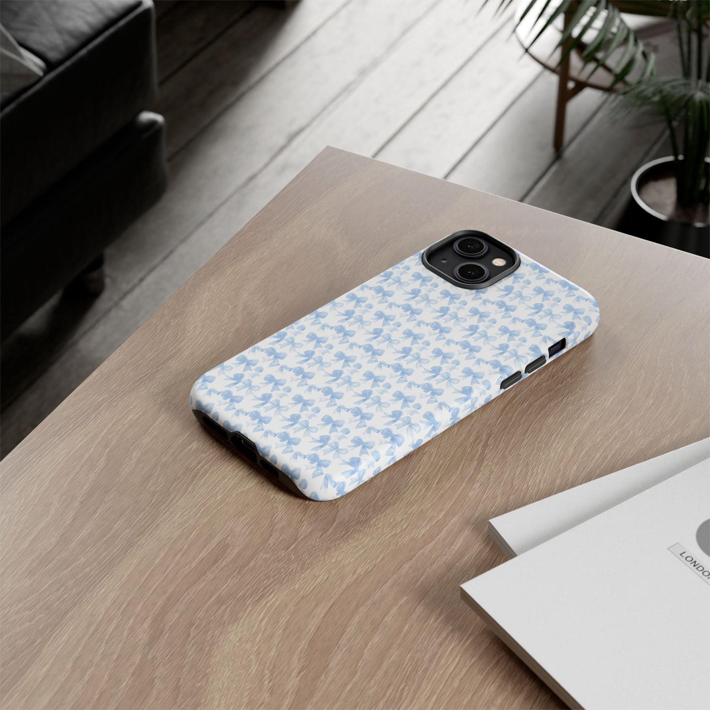 Blue Bow - Phone Case