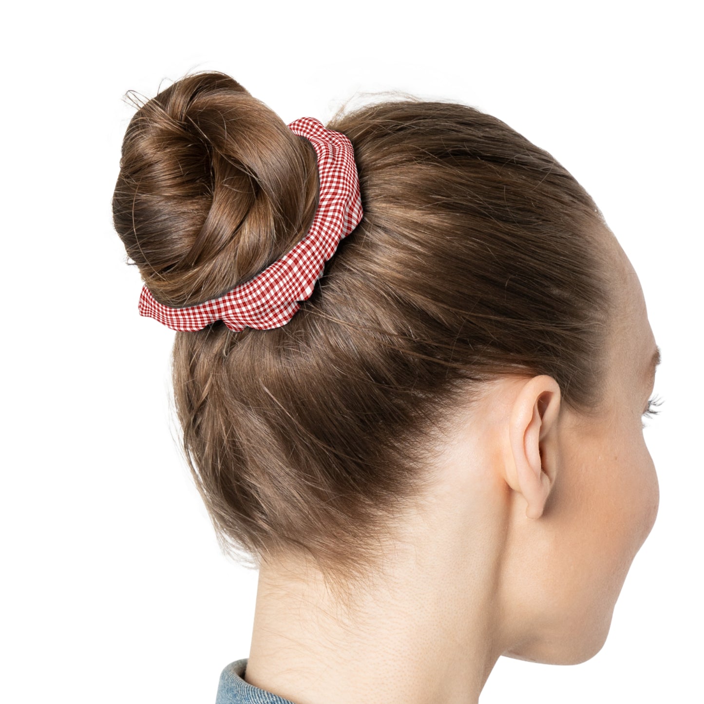 Red TARTAN TWIST-Scrunchies