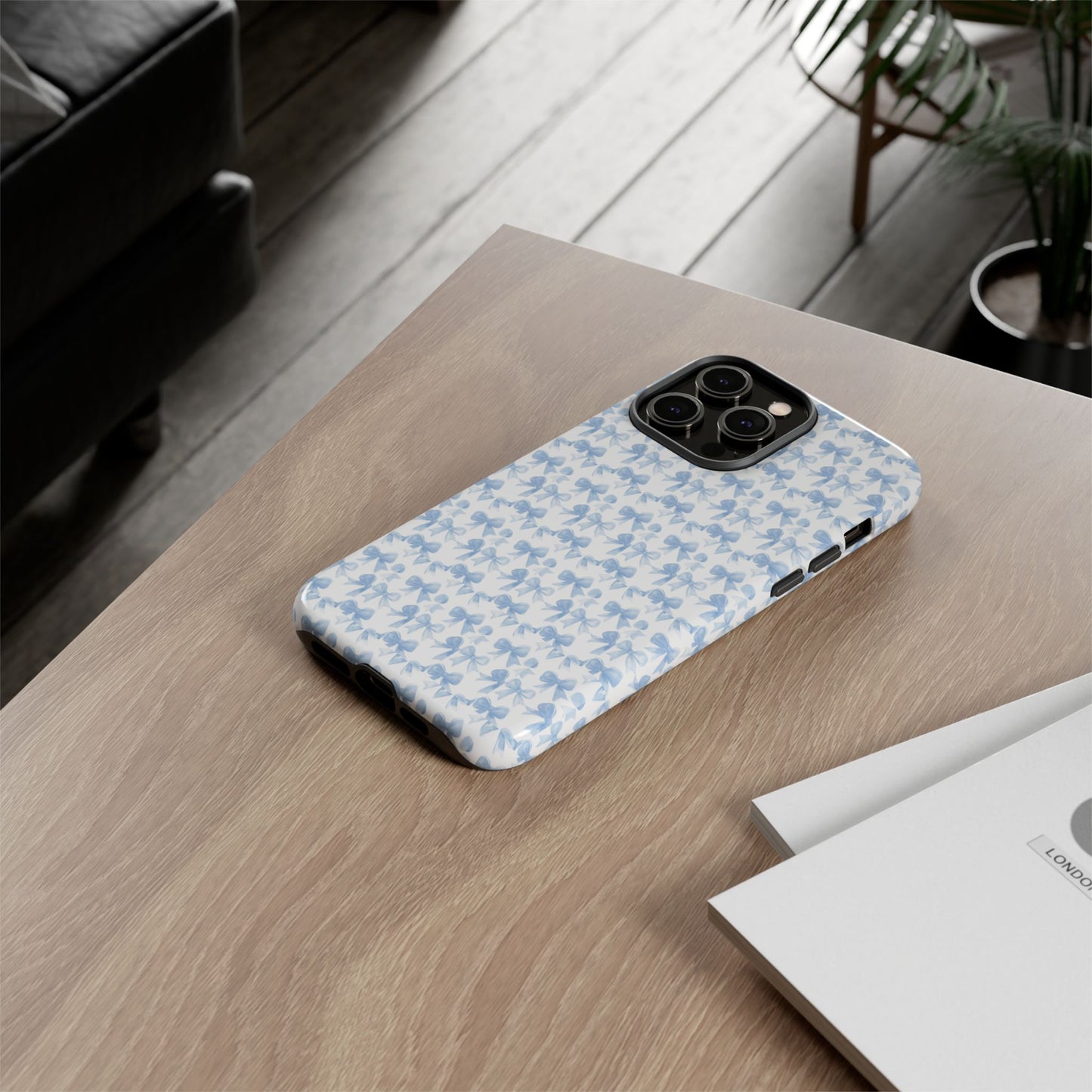 Blue Bow - Phone Case