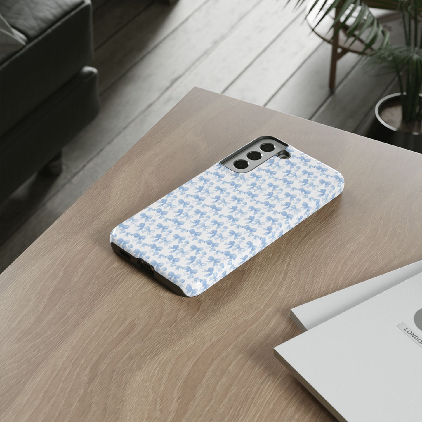 Blue Bow - Phone Case