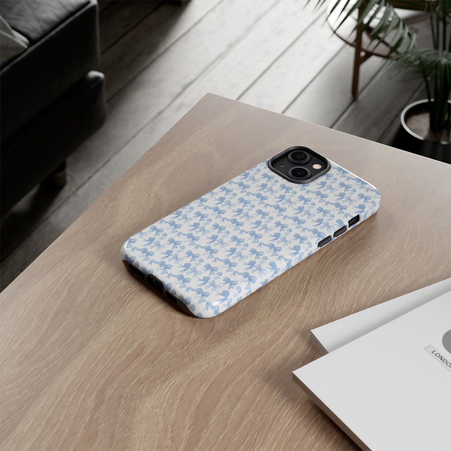 Blue Bow - Phone Case