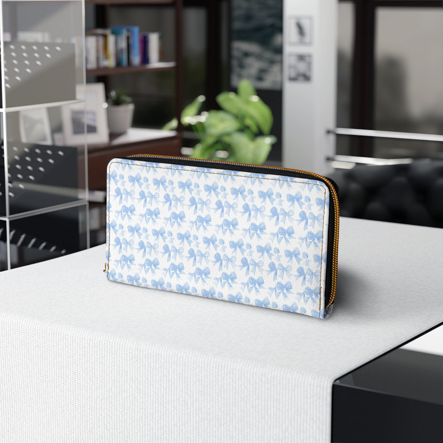 Blue Bow-Wallet