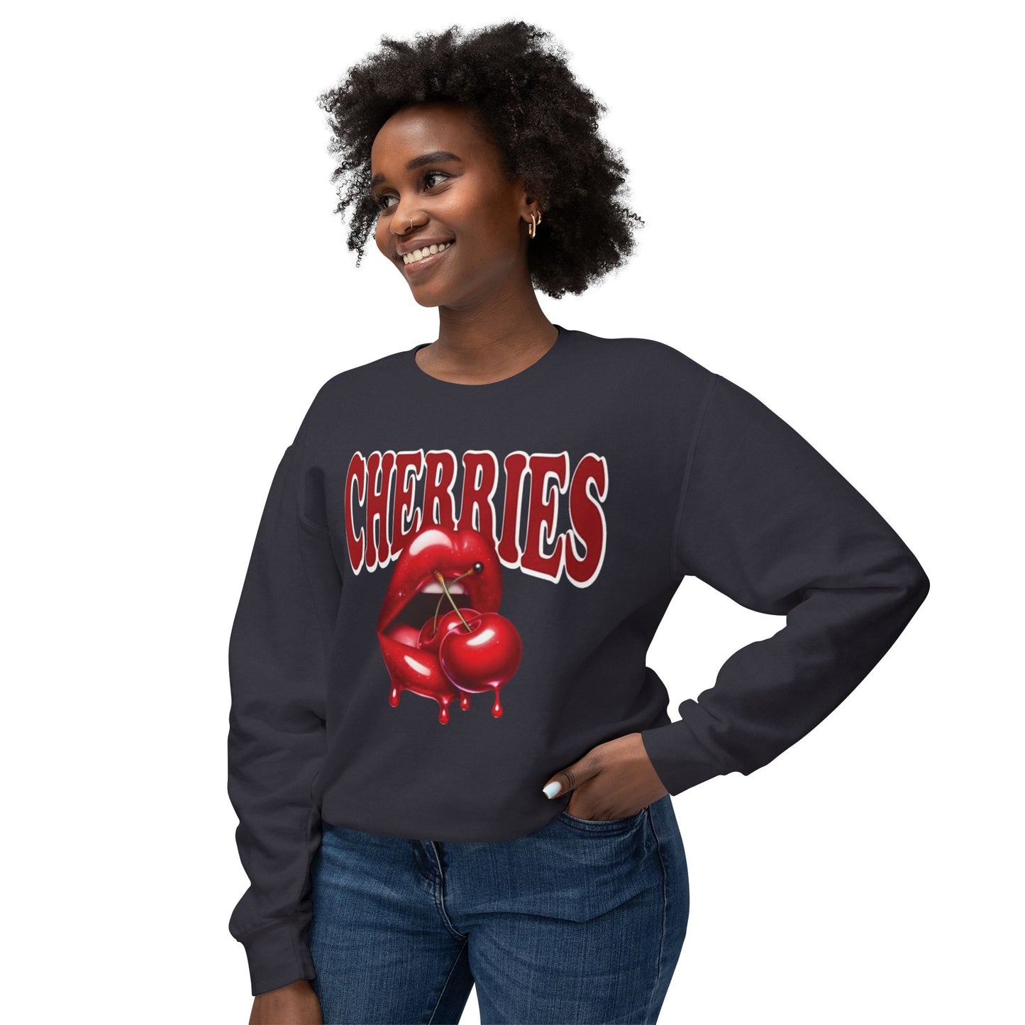 Cherries Lip-Women's Sweetshirt