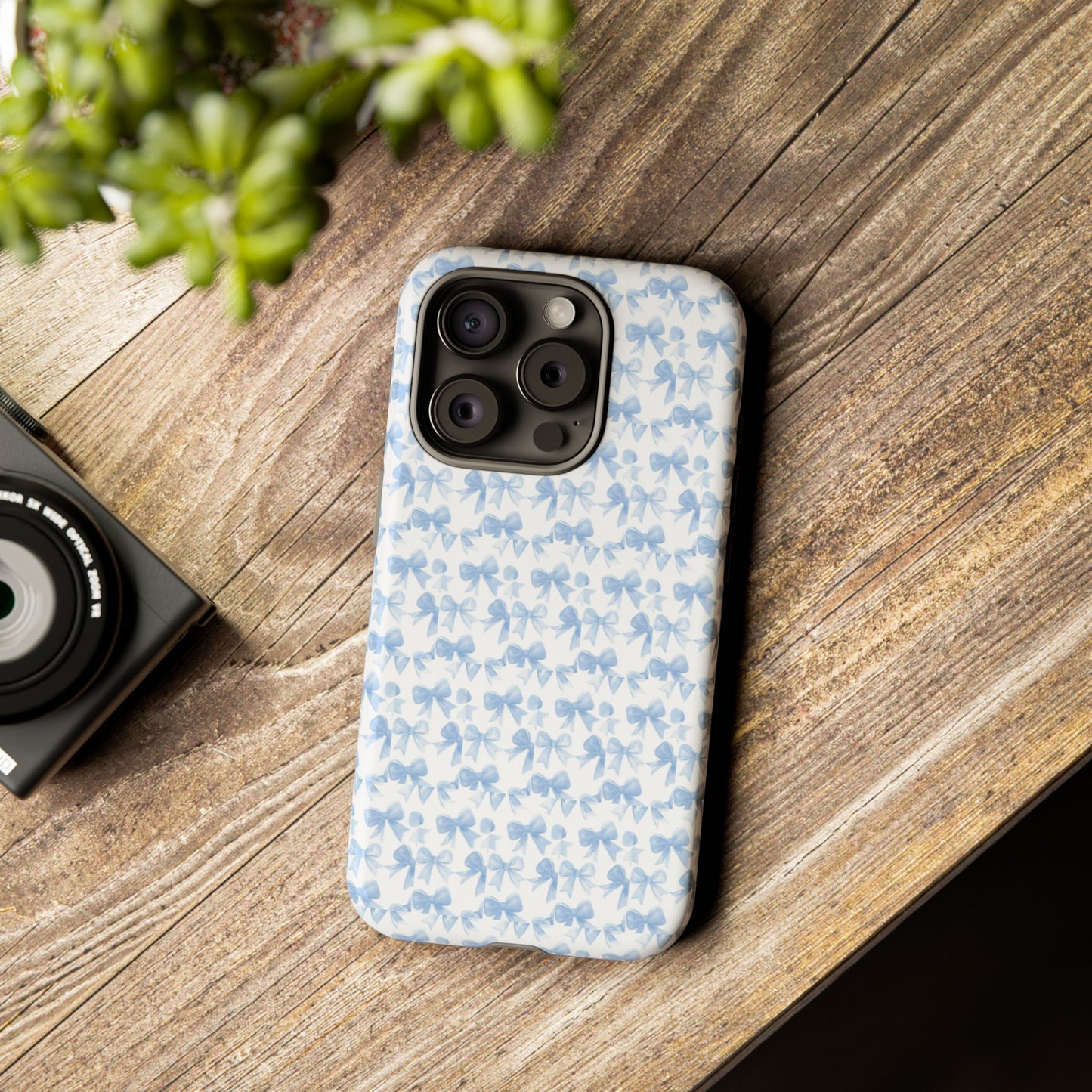 Blue Bow - Phone Case