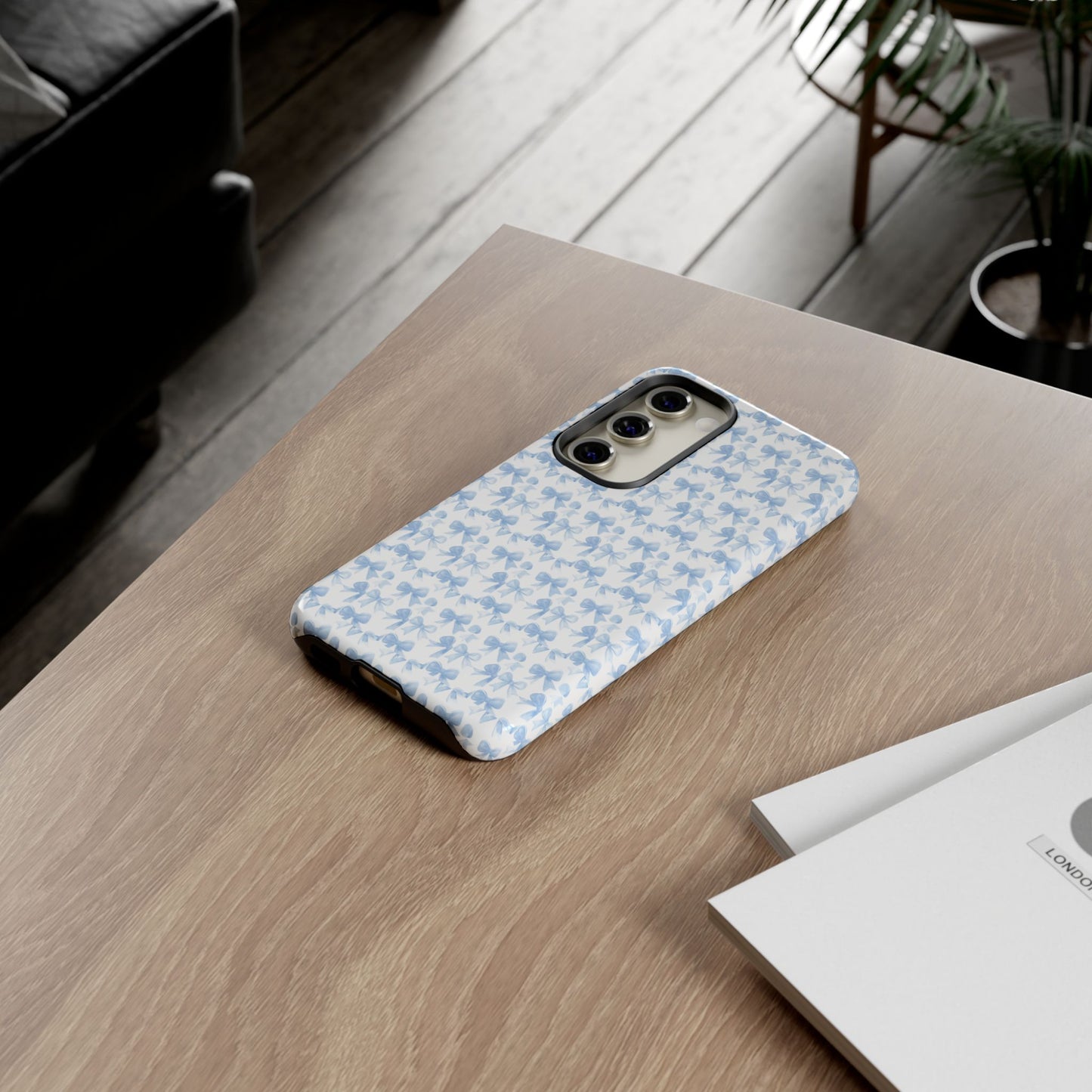 Blue Bow - Phone Case