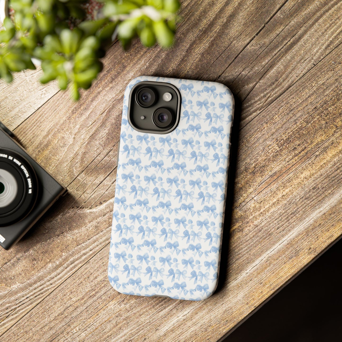 Blue Bow - Phone Case