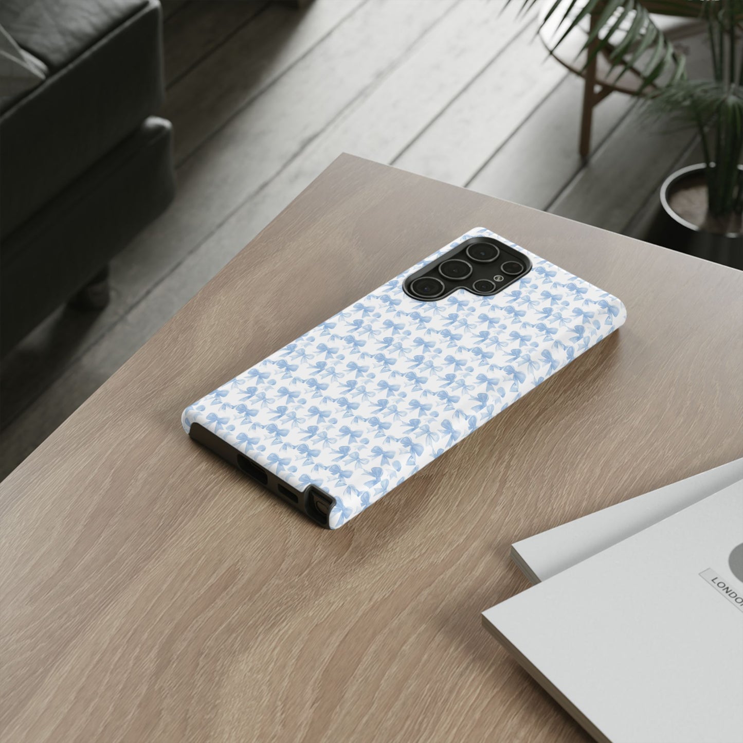 Blue Bow - Phone Case