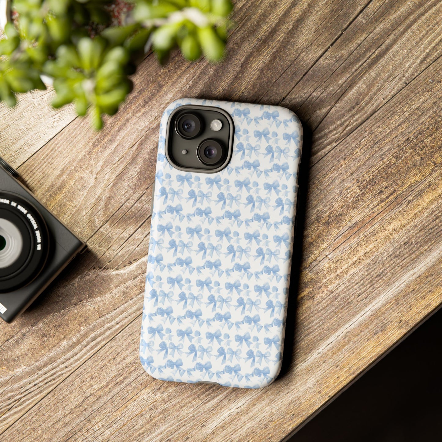 Blue Bow - Phone Case