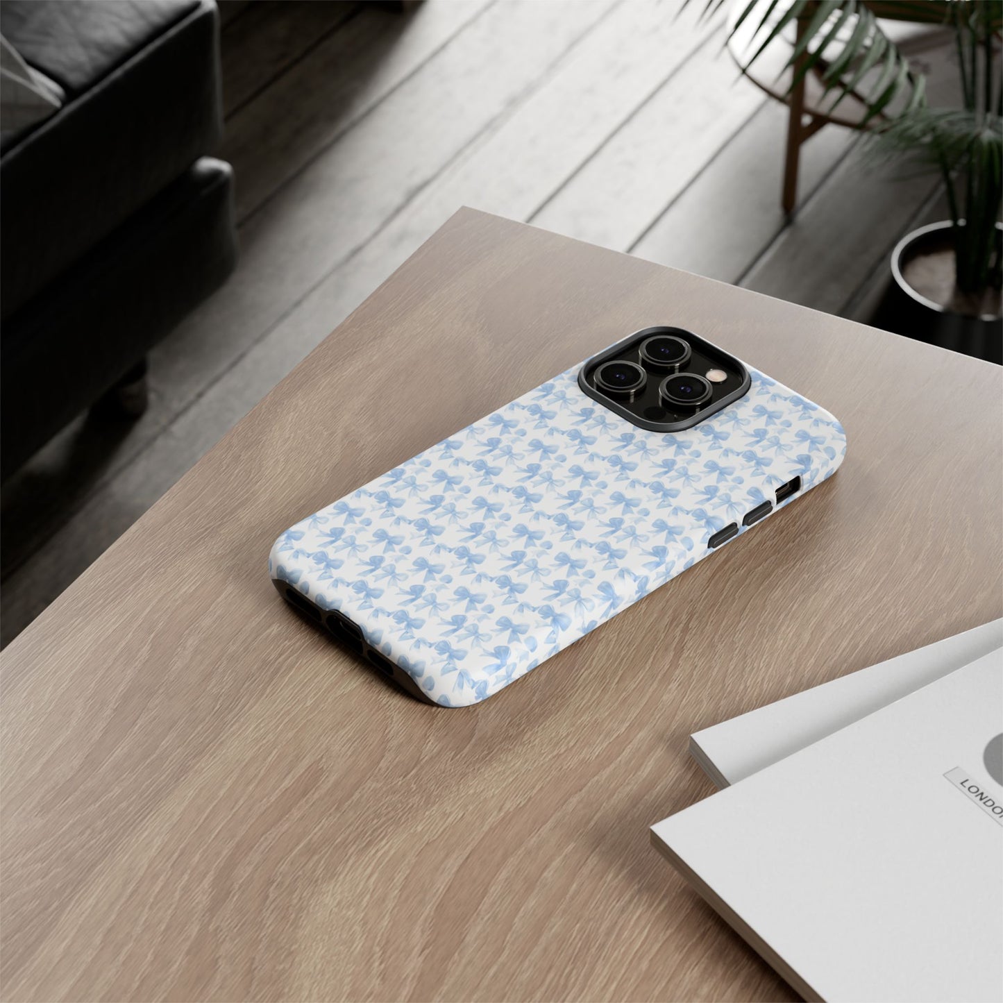 Blue Bow - Phone Case