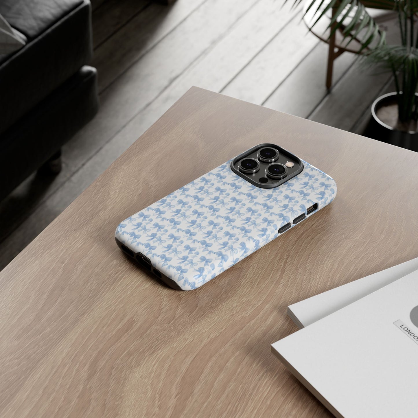 Blue Bow - Phone Case