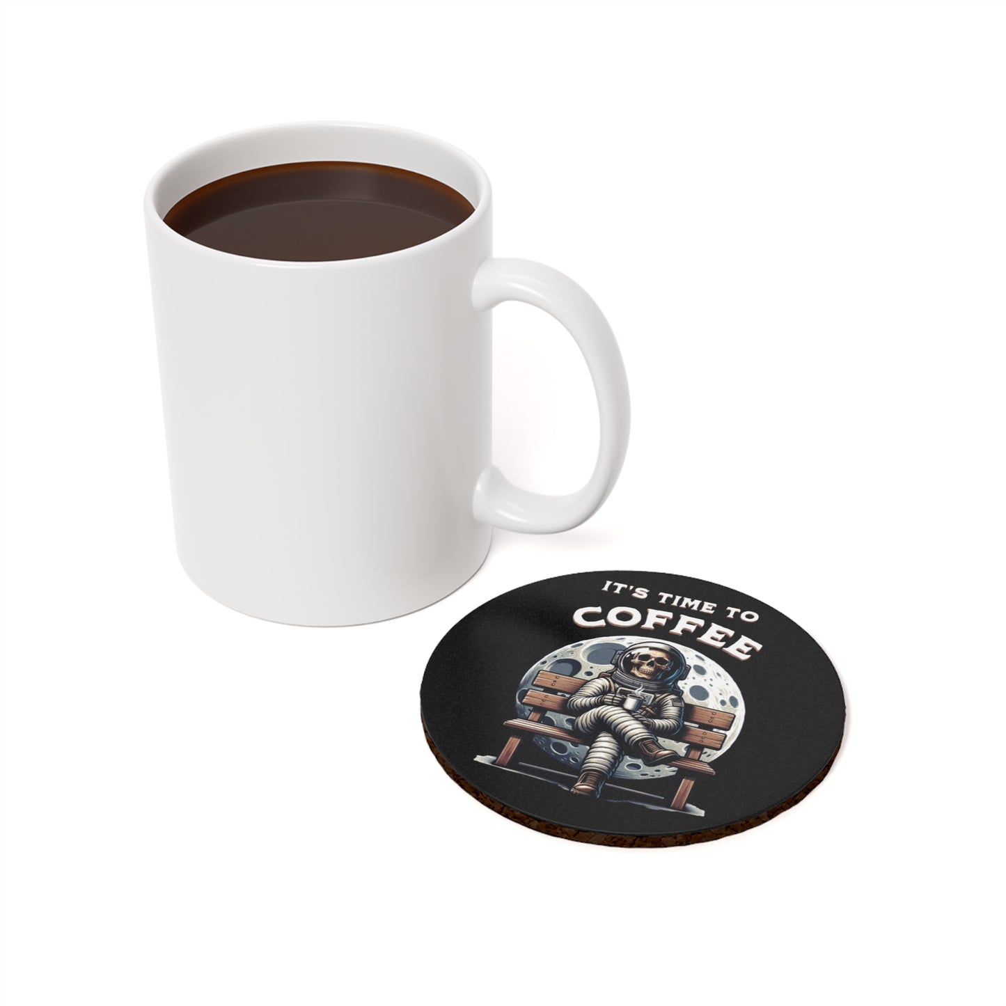 'It's Time to Coffee' -Cork Coaster