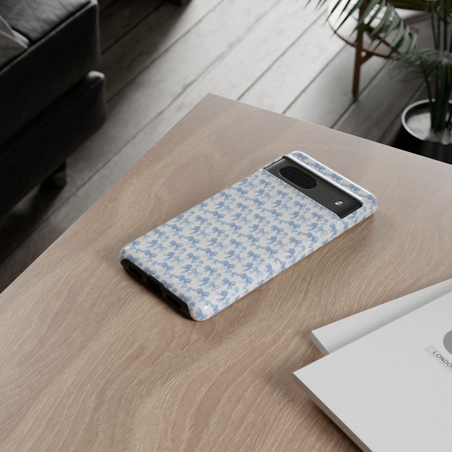 Blue Bow - Phone Case