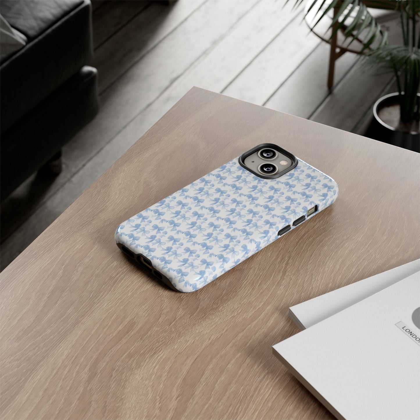 Blue Bow - Phone Case