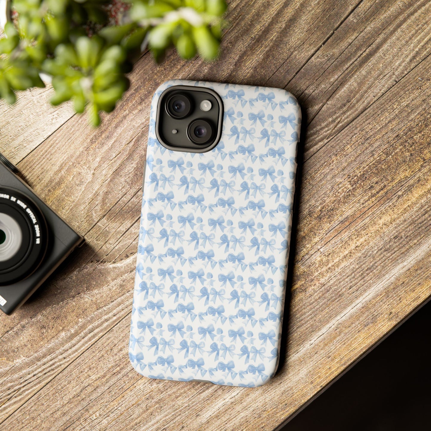 Blue Bow - Phone Case