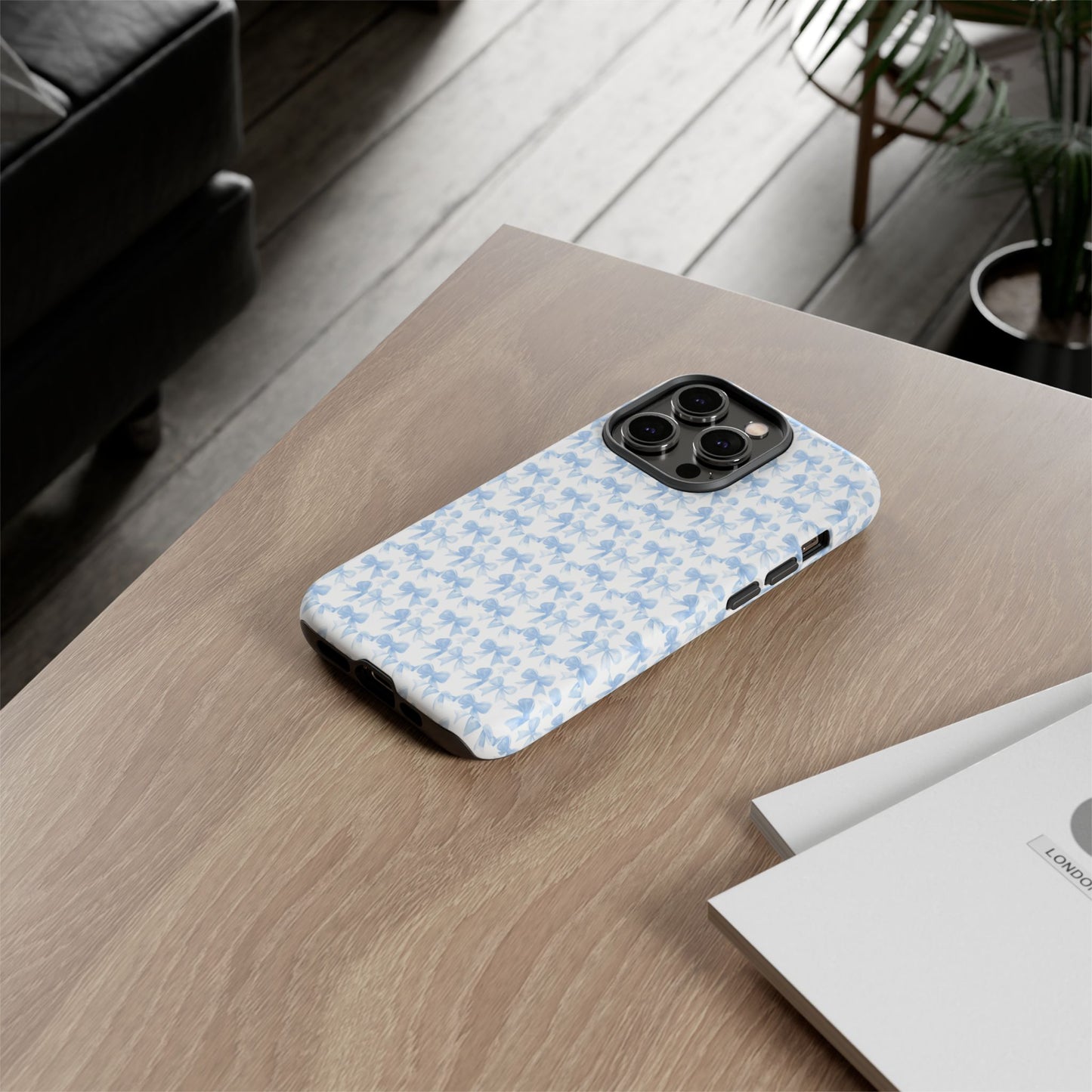 Blue Bow - Phone Case