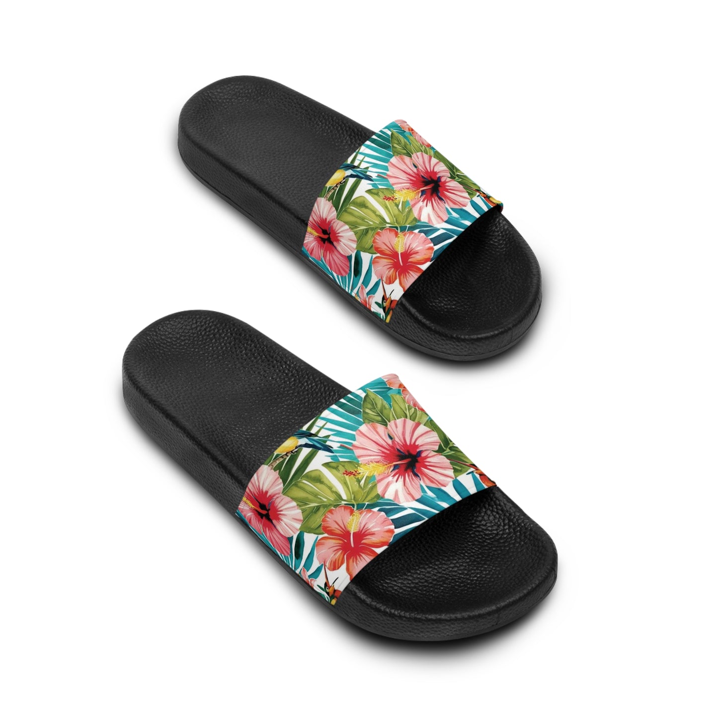 Tropical Floral Collection Slide Sandals - Summer