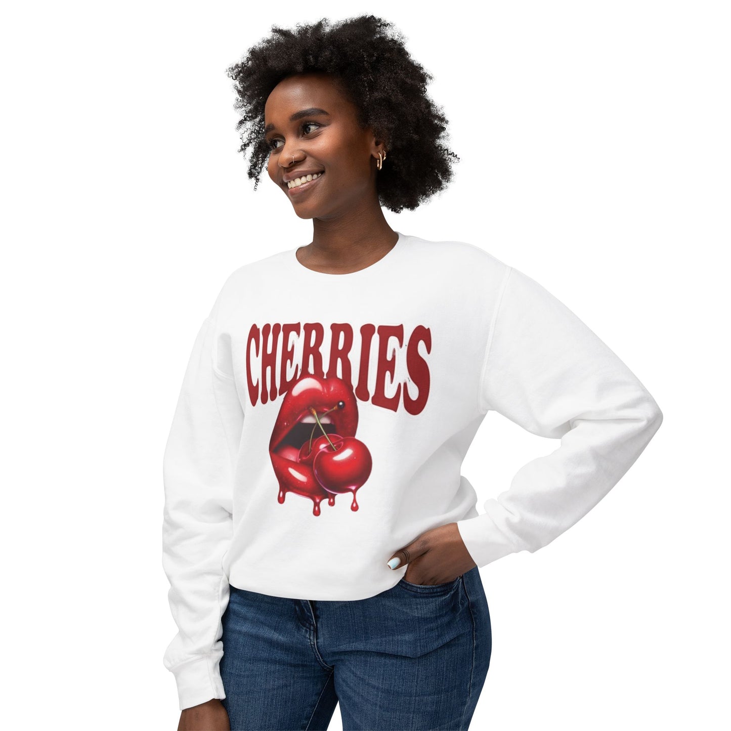Cherries Lip-Women's Sweetshirt